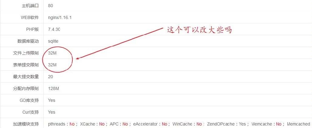 pbootCMS服务器群晖更改文件上传限制